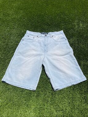 Koman Jeans Men's Light Blue Denim Jean Shorts - Classic Five-Pocket Style